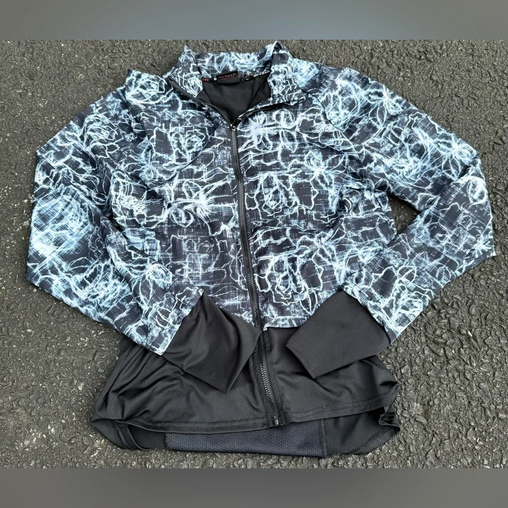Women SPYDER Sport Black/Gray Layered Jacket Size Small Active Sport‎ Athletic